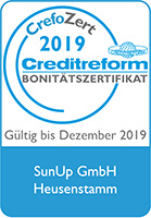 SunUp GmbH - Creditreform Bonitätszertifikat
